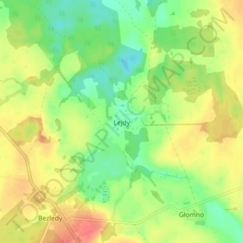 Legden topographic map, elevation, terrain