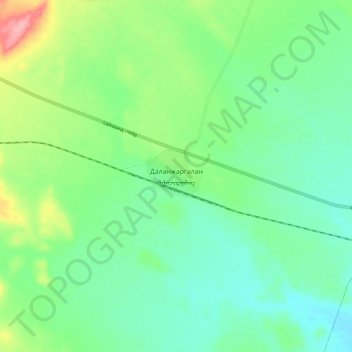 Dalanjargalan topographic map, elevation, terrain