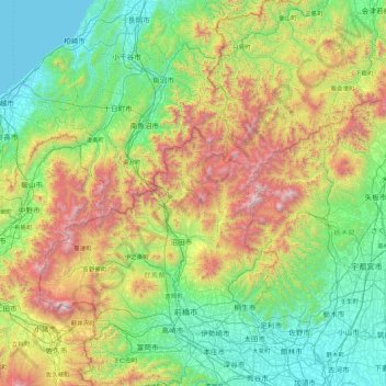 利根郡 topographic map, elevation, terrain