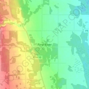 Pine River topographic map, elevation, terrain