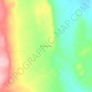 Mandawa topographic map, elevation, terrain