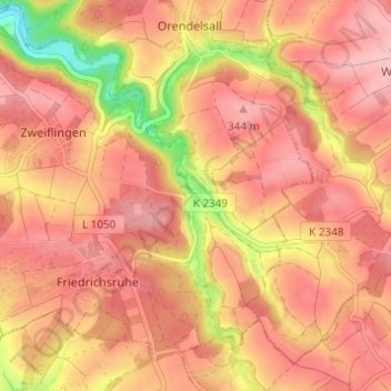 Tiefensall topographic map, elevation, terrain