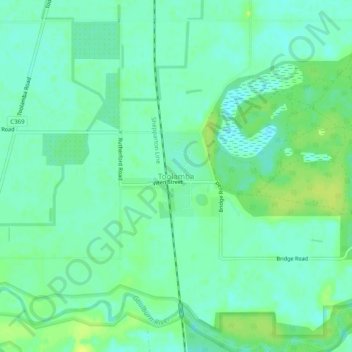 Toolamba topographic map, elevation, terrain