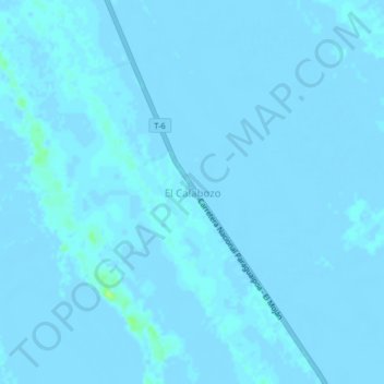 El Calabozo topographic map, elevation, terrain