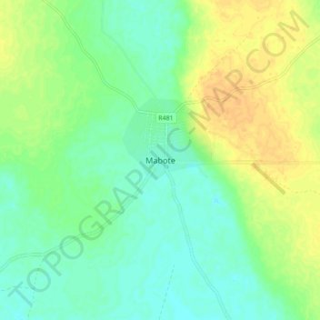 Mabote topographic map, elevation, terrain
