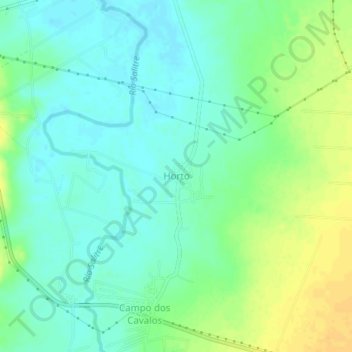 Horto topographic map, elevation, terrain