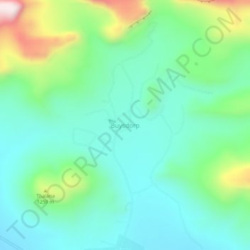 Buysdorp topographic map, elevation, terrain