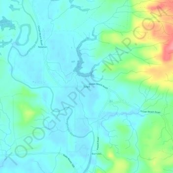 Tulips topographic map, elevation, terrain