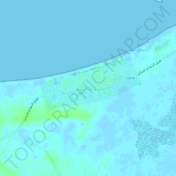 Sawadi as Sahil topographic map, elevation, terrain