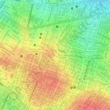 Parque Seminario topographic map, elevation, terrain