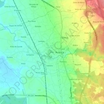 Mato topographic map, elevation, terrain
