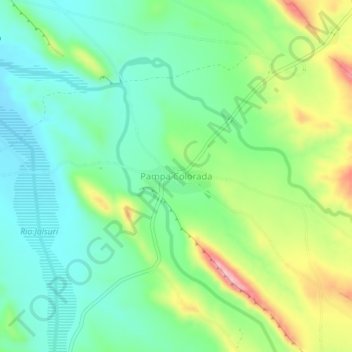 Pampa Colorada topographic map, elevation, terrain