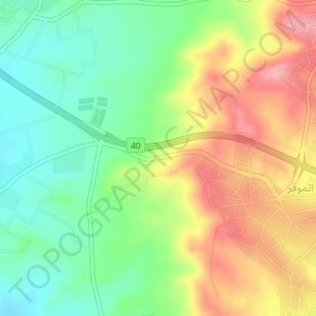 Mugher topographic map, elevation, terrain