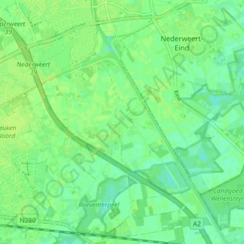 Schoor topographic map, elevation, terrain