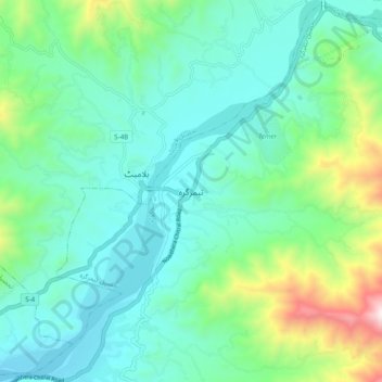 Timergara topographic map, elevation, terrain