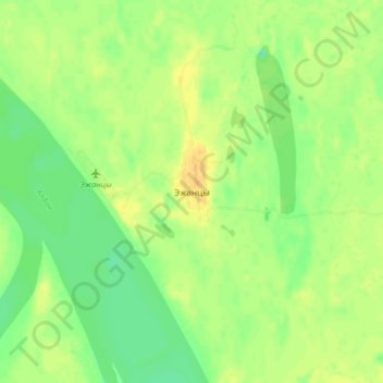 Эжанцы topographic map, elevation, terrain