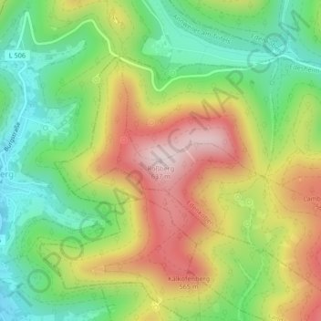 Roßberg topographic map, elevation, terrain