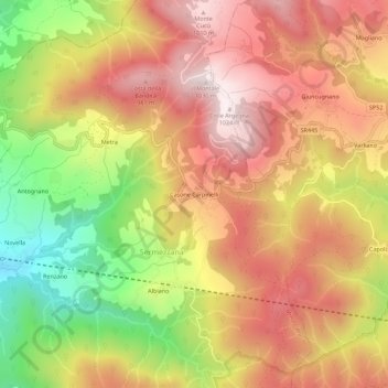 Casone Carpinelli topographic map, elevation, terrain