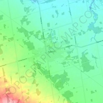 Stayner topographic map, elevation, terrain