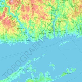 Blackboys topographic map elevation - Thumbnail