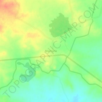 Macharla topographic map, elevation, terrain