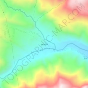 Huavalito topographic map, elevation, terrain