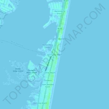 Normandy Beach topographic map, elevation, terrain