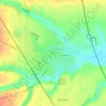 Beska topographic map, elevation, terrain