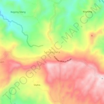 Sampaguita topographic map, elevation, terrain
