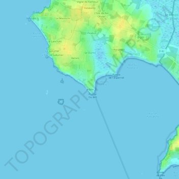 Le Bile topographic map, elevation, terrain