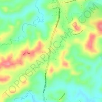 Gillies topographic map, elevation, terrain
