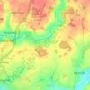 Cold Christmas topographic map, elevation, terrain