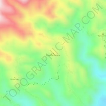 Buttu Tambolang topographic map, elevation, terrain