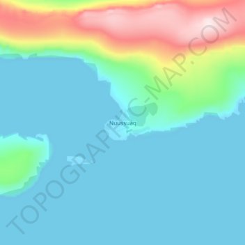 Nuussuaq topographic map, elevation, terrain