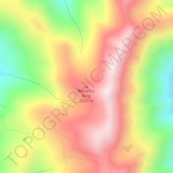 Bonanza King topographic map, elevation, terrain