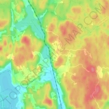 Gärdala topographic map, elevation, terrain