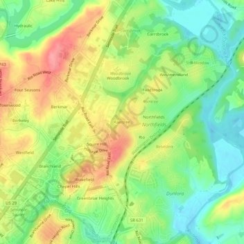 Raintree topographic map, elevation, terrain
