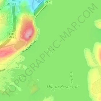 Dillon Bay topographic map, elevation, terrain