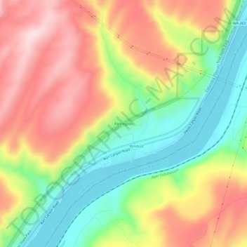 Farrington topographic map, elevation, terrain