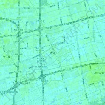唐镇 topographic map, elevation, terrain