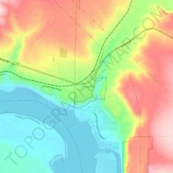 Trinidad topographic map, elevation, terrain