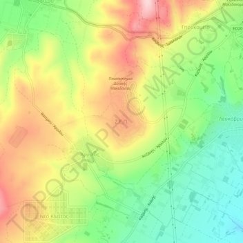 A.U.Z topographic map, elevation, terrain