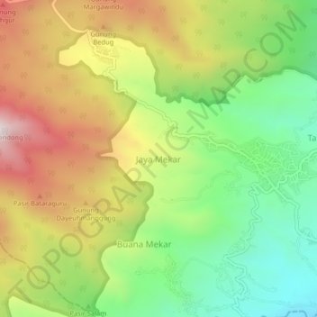 Jaya Mekar topographic map, elevation, terrain