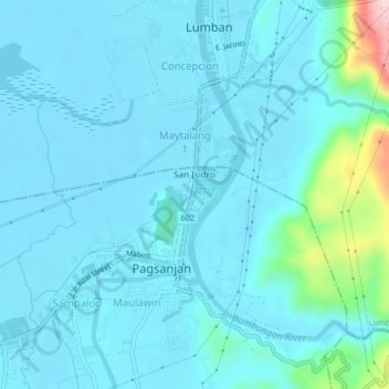 San Isidro topographic map, elevation, terrain