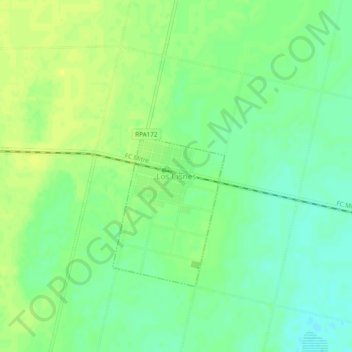 Los Cisnes topographic map, elevation, terrain
