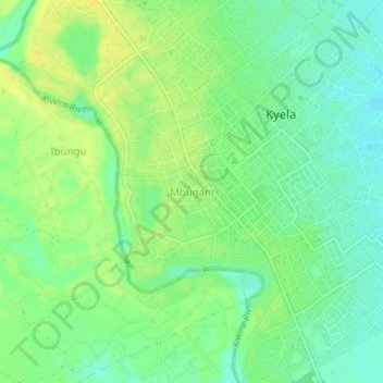 Mbugani topographic map, elevation, terrain