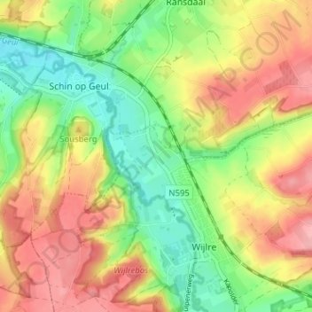 Etenaken topographic map, elevation, terrain