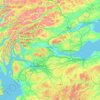 Stirlingshire topographic map, elevation, terrain