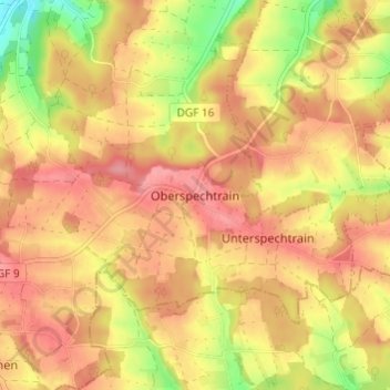 Oberspechtrain topographic map, elevation, terrain