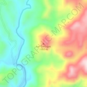 Las Tortugas topographic map, elevation, terrain
